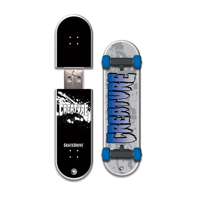 Action Sport Creature Skate Logo GreenSM 8GB USB 2.0 Flash Drive (CR-SKATELGS/8GB)