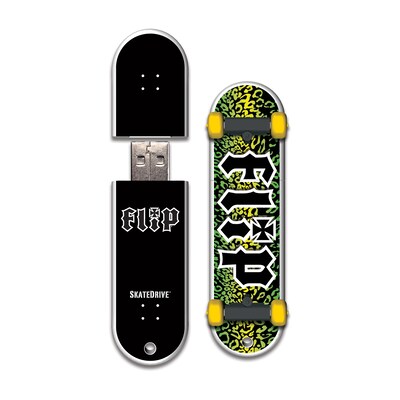 Action Sport Flip Skate Leopard 8GB USB 2.0 Flash Drive (FL-SKATELP/8GB)