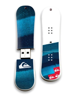 EP Memory® Snowboard Flash Drive; 16GB, Quiksilver Last Mission Blue