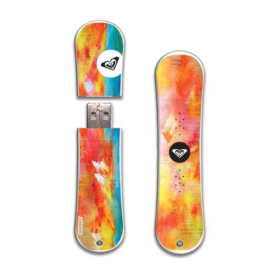 EP Memory® Snowboard Flash Drive, 8GB, Roxy Crimson