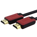 Insten® 6 High Speed HDMI Male/Male Cable With Ethernet; Red/Black