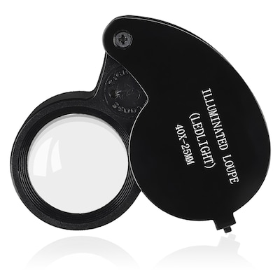 Insten® 40x Magnifying Glass With LED Light For Jewel/Watch Repair, 25 mm (MOTHLEDGLAS2)