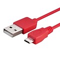 Insten® 10 Micro USB 2.0 A/B 2-in-1 Cable; Red