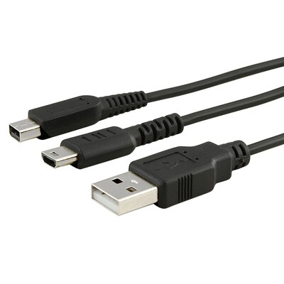 Insten® GNINDSIXCAB3 47" USB Charging Cable For Nintendo DSi/DS Lite, Black