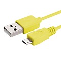 Insten® 6 Micro USB A/B 2-in-1 Cable, Yellow