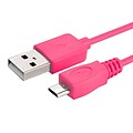 Insten® 6 Micro USB A/B 2-in-1 Cable, Hot Pink