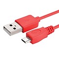 Insten® 6 Micro USB A/B 2-in-1 Cable, Red