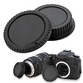Insten® Camera Body Cap & Rear Lens Cover For Canon EOS, Black