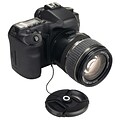 Insten® 310489 Camera Lens Cap Keeper Holder; Black, For Sony, Canon, Nikon, Olympus, Pentax