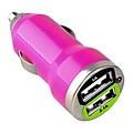 Insten USB Car Charger for Universal, Pink (1183370)