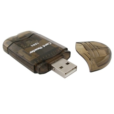 Insten SDHC/SD/MMC Memory Card Reader To USB 2.0 Adapter, Smoke