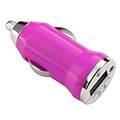 Insten® USB Mini Universal Car Charger Adapter, Hot Pink