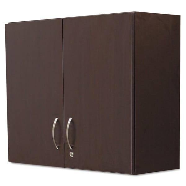 Safco® Modular Break Room Breakroom Wall Cabinet, Asian Night/Black, 30H x 36W x 14D