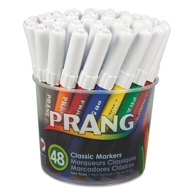 Prang Classic Kids Markers, Bullet Tip, Assorted Colors, 48/Set (80848)