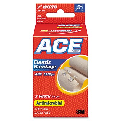 ACE™ Elastic Bandage With E-Z Clips; 3 x 1.8 yds.