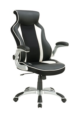 Coaster® Vinyl Office Task Chair With Race Car Seat Design, Black