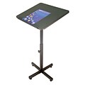 Luxor® PS Adjustable Height Lectern With Glides, Dark Gray