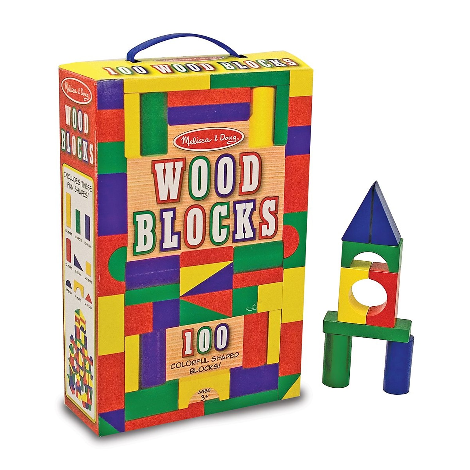 Melissa & Doug® 100 Piece Wood Blocks Set