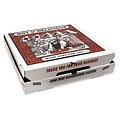 Pratt Plus B-Flute Corrugated Cardboard Pizza Box, White, 1 7/8(H) x 18(W) x 18(D), 50/Pack