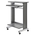 Buddy Products® 44 1/4 x 29 1/2 x 19 5/8 Stand-Up Height Fixed Workstation, Charcoal Gray