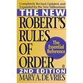 The New Roberts Rules Of Order Mary A. De Vries Paperback