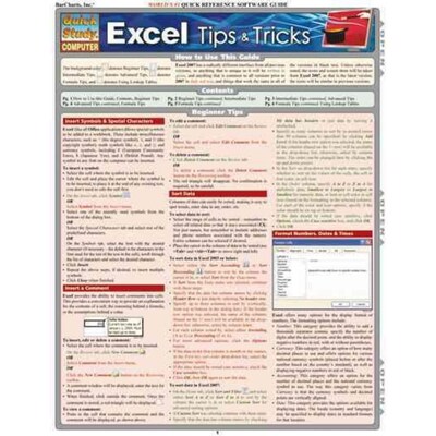 Excel Tips & Tricks (Quickstudy: Computer)