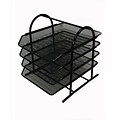 Buddy Products® Mesh 4 Tier Letter Tray, Black