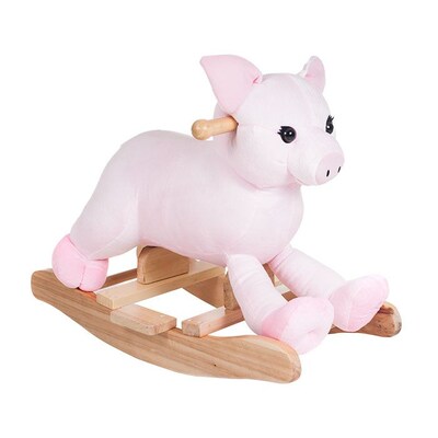 Happy Trails Plush Rocking Hamlet Pig Ride On Rocker