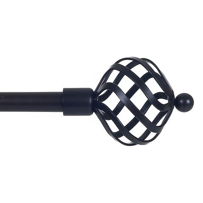 Lavish Home 3/4 Twisted Sphere Curtain Rod, Rubbed Bronze
