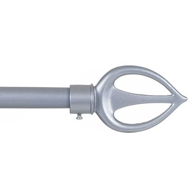 Lavish Home 3/4 Spear Curtain Rod, Silver