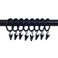 Lavish Home 1 1/4 Curtain Rod Ring Clips Set, Rubbed Bronze