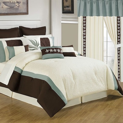 Lavish Home Room-In-A-Bag Anna Polyester 25 Piece Bedroom Set, King, 25/Set