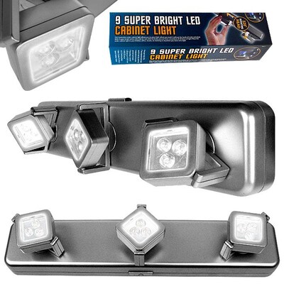 Trademark Home™ 3 Light Heads 9 Bright LEDs Under Cabinet Light Fixture