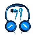 Naxa® NE-926 2-in-1 Super Bass Stereo Headphone and Earphone, Blue