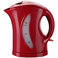 Brentwood® 1.7 Litre Cordless Plastic Tea Kettle; Red