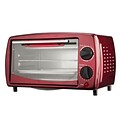 Brentwood 700 W Four Slice Toaster Oven; Red