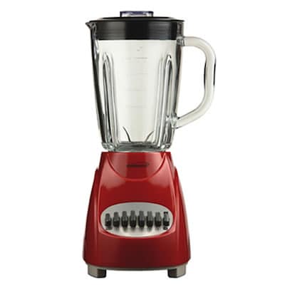 Brentwood® 12 Speed Blender With 1.25 Litre Glass Jar; Red