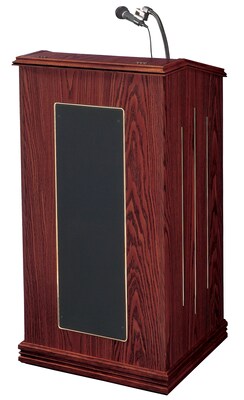 Oklahoma Sound Corp® Sound Lecterns; Prestige Lectern, Mahogany, 47Hx22Wx18D