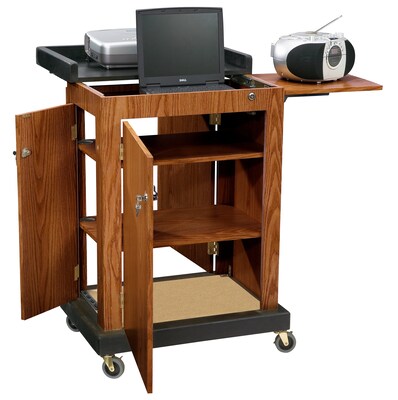 Oklahoma Sound Corp® Lecterns, Smart Cart, Medium Oak