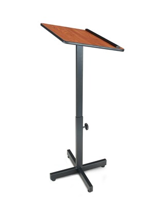Oklahoma Sound® 48 1/2H x 18 1/2W x 20D MDF Portable Presentation Lectern, Cherry