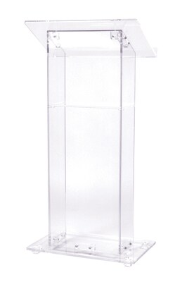 Oklahoma Sound Floor Lectern, 46"H x 24"W x 15"D, Clear (401S)