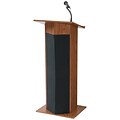 Oklahoma Sound 46 Steel & MDF Power Plus Floor Sound Lectern, Medium Oak