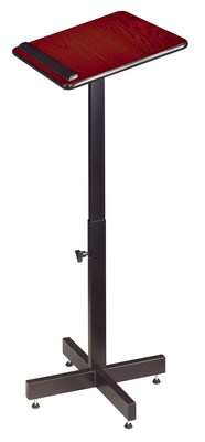 Oklahoma Sound® Adjustable Speaker Stand Podium, Mahogany