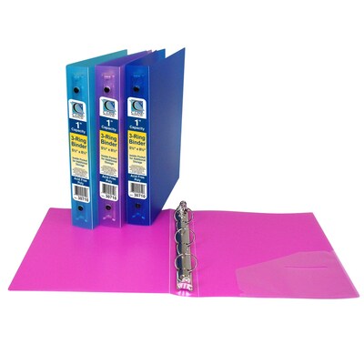 C-Line® Mini 3-Ring Poly Binder; Assorted