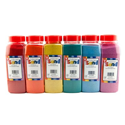 Hygloss Sand Jars, Assorted Colors, 6/Pack (HYG29606)