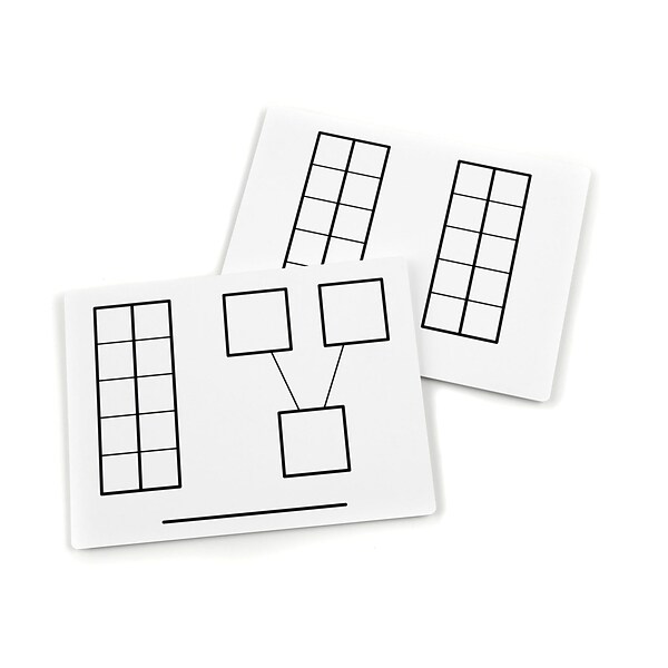 Didax Write And Wipe Ten Frame Mat, 9 x 12, 10/Pack