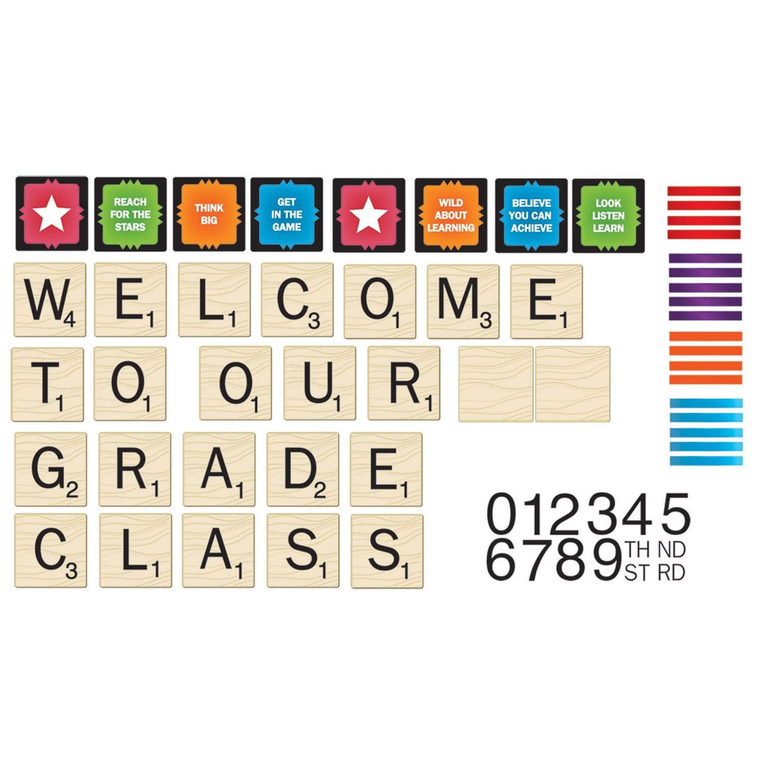 Eureka® Mini Bulletin Board Set, Scrabble™ Welcome To Our Class