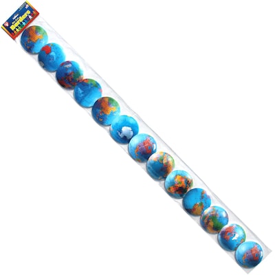 Hygloss Grade Infant - 12 Globes Bright Classroom Border, Blue, 12/Pack