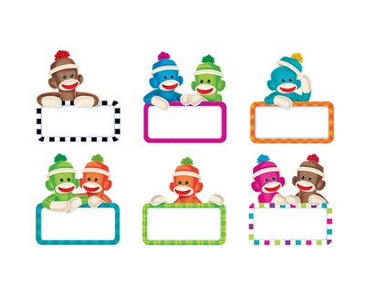 Trend Enterprises® 5 1/2 - 6 Classic Accents Variety Pack, Sock Monkeys Signs, 36/Pack