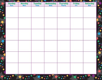 Trend Enterprises Stargazer Wipe-Off Calendar, Monthly (T-27014)
